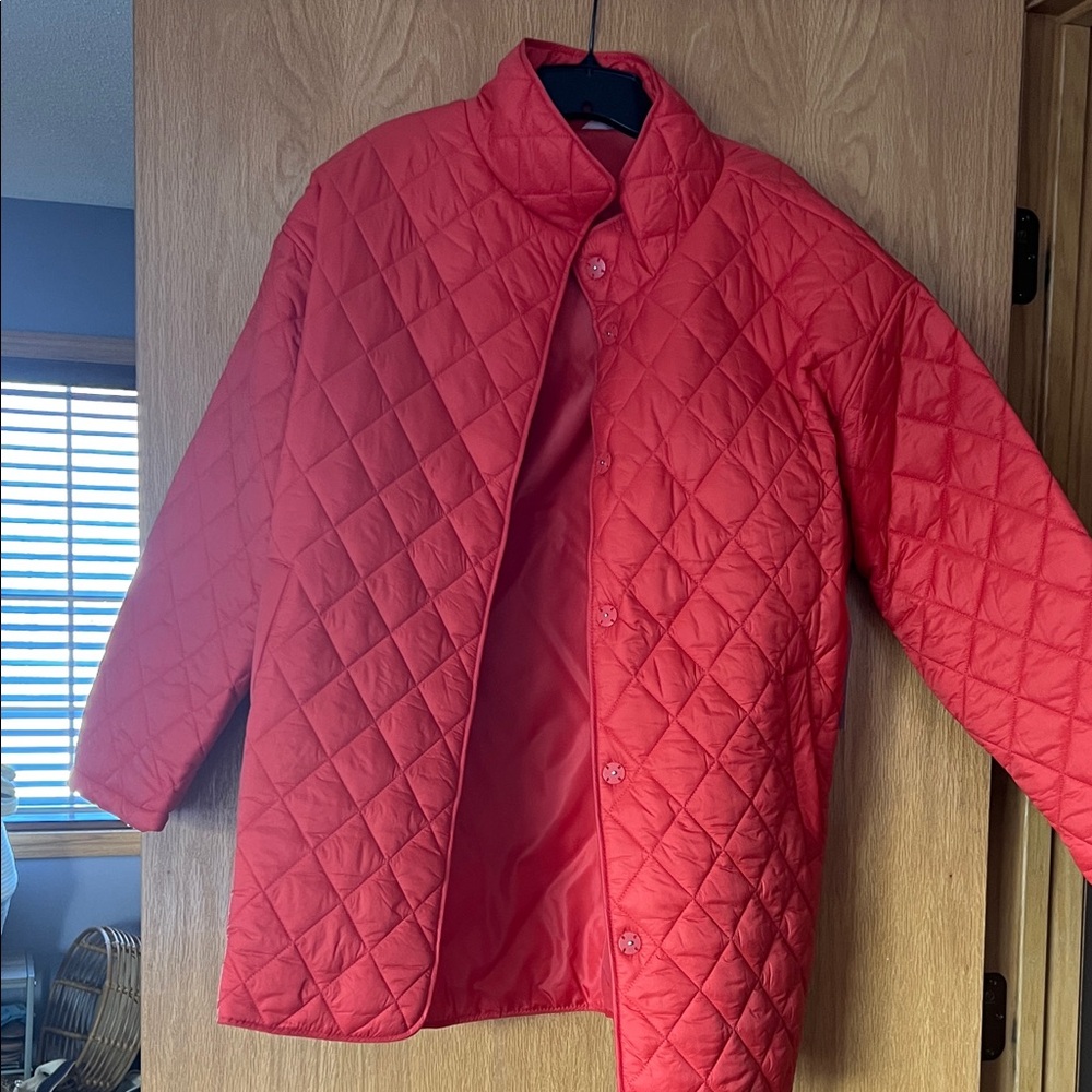 Time and Tru Red Quilted Puffer Jacket
